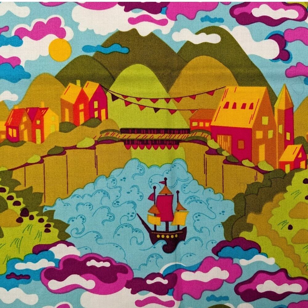 1 Yard 2017 "Lilliput" Sunrise Diving Board ANDOVER COTTON FABRIC Alison Glass